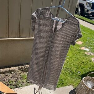 Max Studio Geometric Print Dress - Black and White